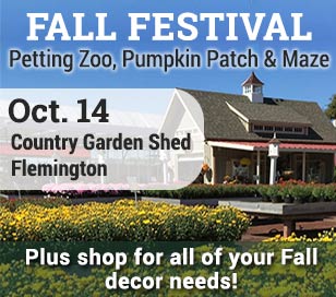 Celebrate Fall at Country Garden Shed! We will have hot Apple Cider & Donuts, a Petting Zoo, Crafts, Pumpkin Patch, Mini Maze, and more! We're also fully stocked for all your fall decorating needs - mums, pumpkins & gourds, cornstalks, and more! Visit our website to learn more!